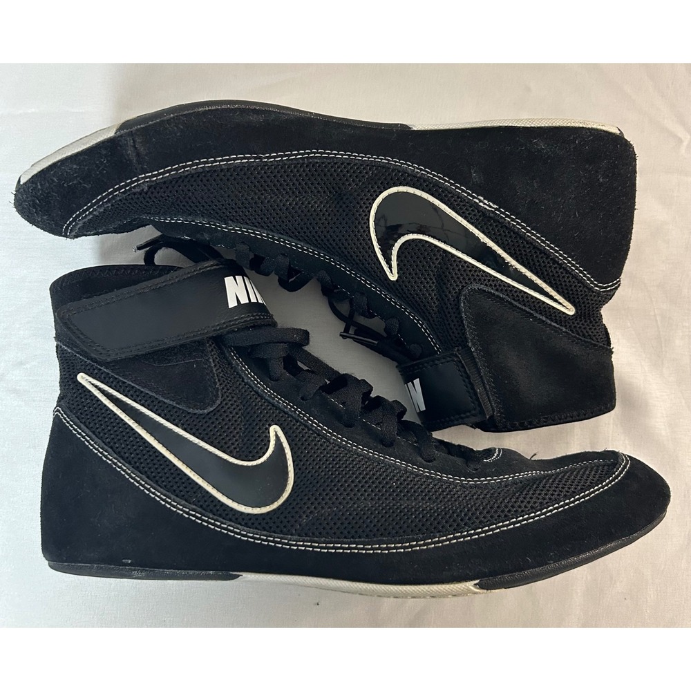 Nike Speedsweep VII Wrestling Shoes Mens 11.5 Black White Boxing 366683-001